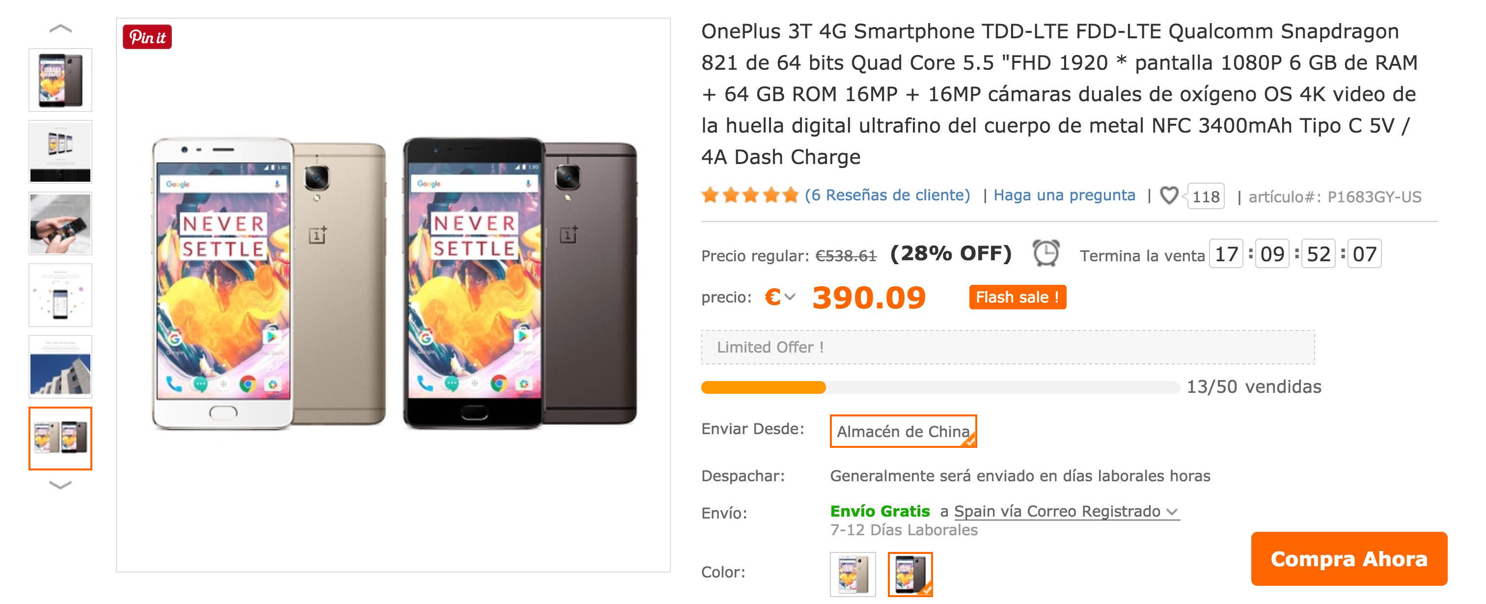 Comprar OnePlus 3T oferta
