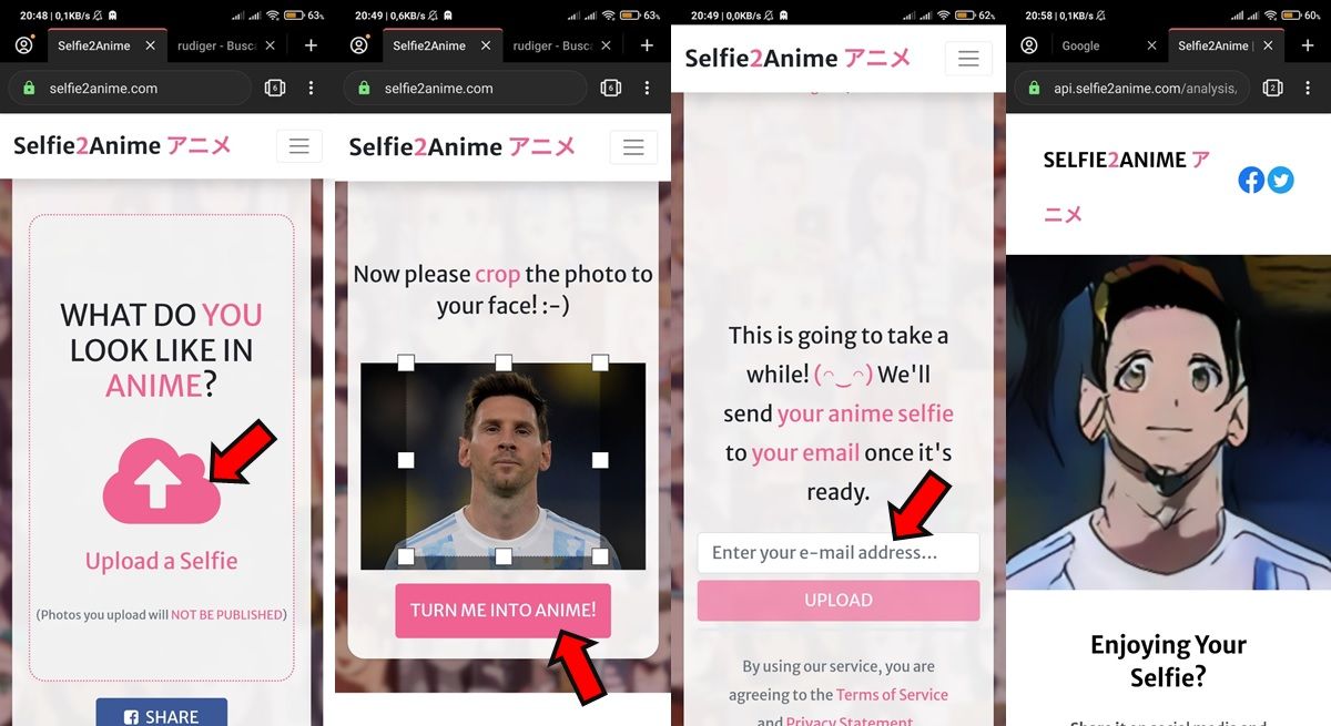 Con esta web puedes tener una version anime de tu selfie