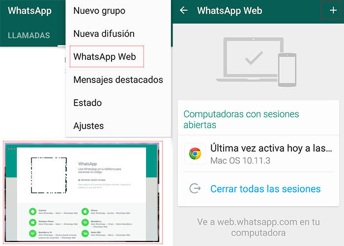 Conectar WhatsApp de OS X a Android