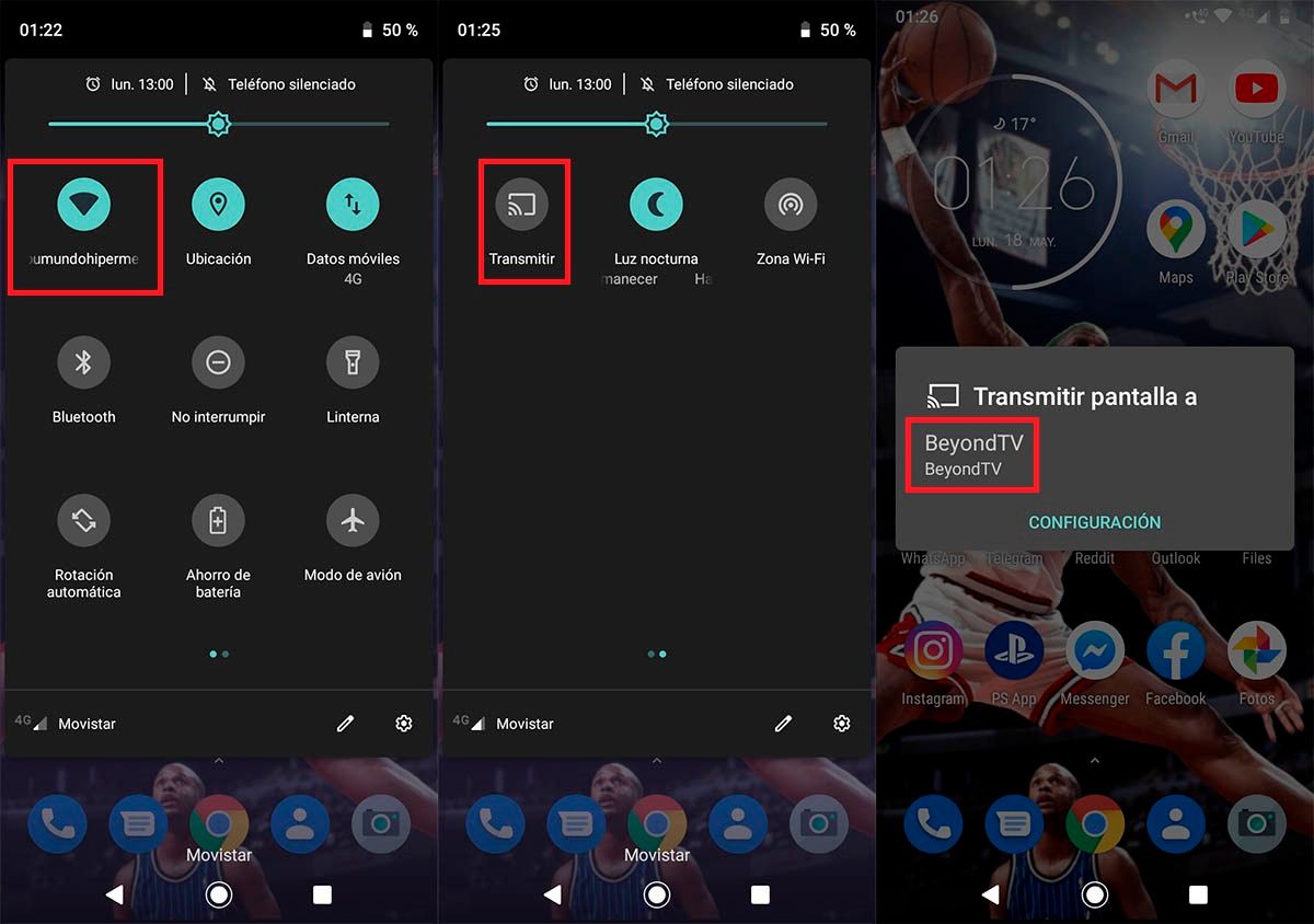 Conectar el movil al Android TV