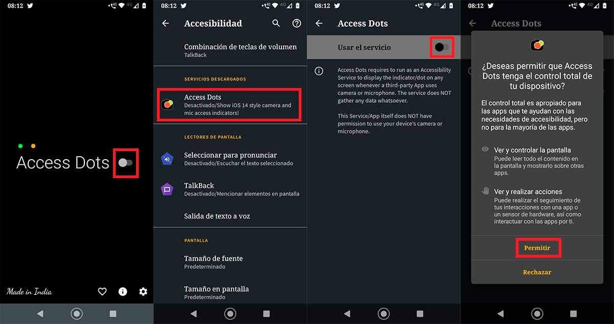 Configurar Access Dots Android