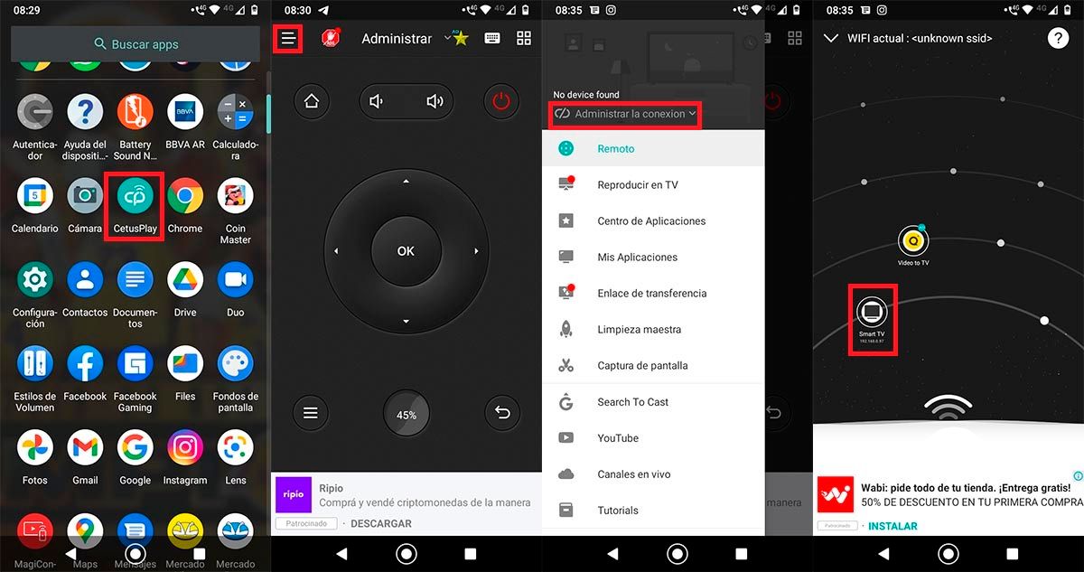 Configurar CetusPlay en movil Android