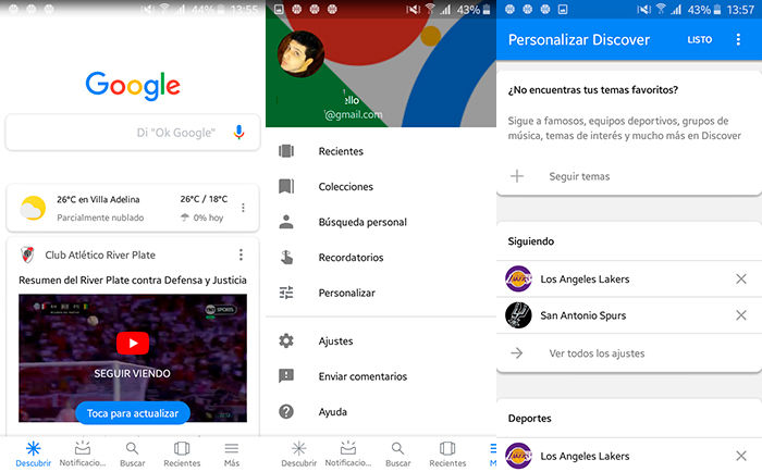 Configurar Google Assistant resultados de partidos Paso 1