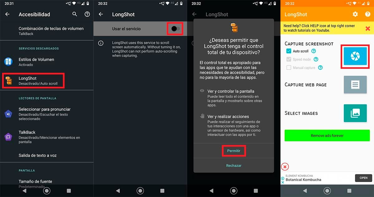Configurar LongShot Android