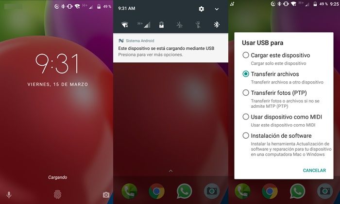 Configurar correctamente conexion USB en Android