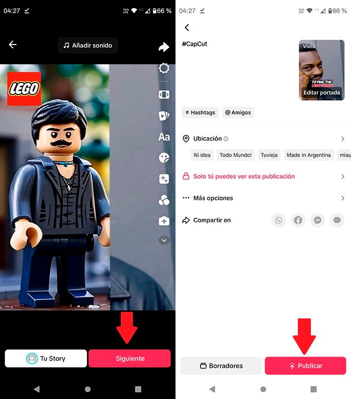 Convertir foto en un personaje de Lego con el filtro de CapCut