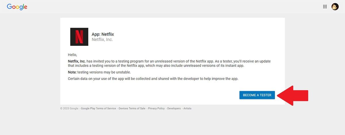 Convertirse en beta tester Netflix