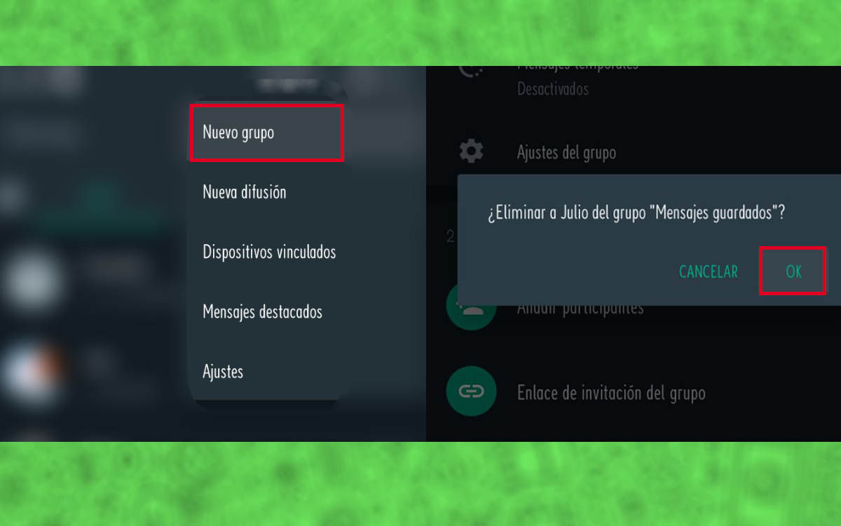 Erstellen Sie Chats von Mensajes Guardados in WhatsApp