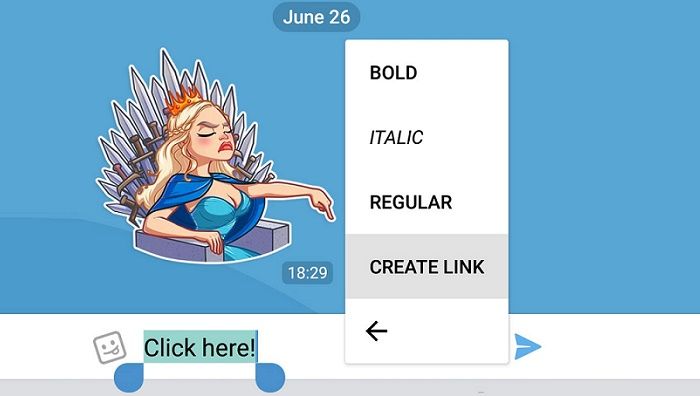 Crear link en Telegram