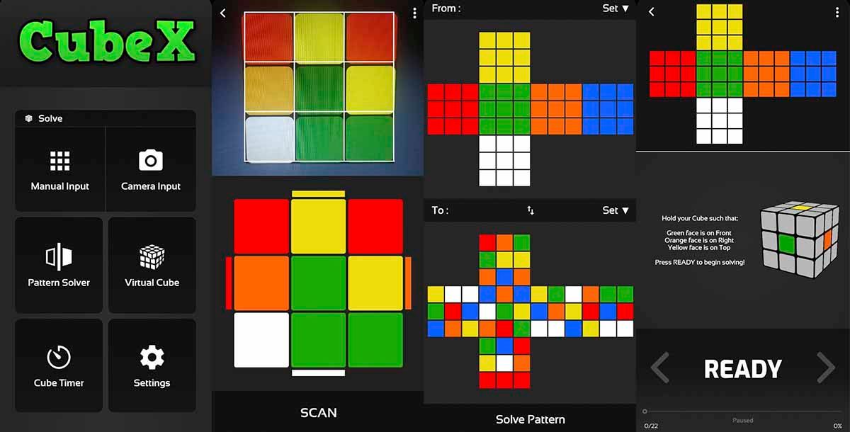 Cube X app para terminar el cubo de Rubik con fotos