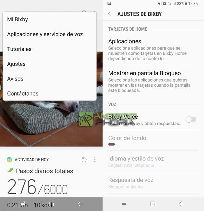 Desactivar Bixby Voice Galaxy S8