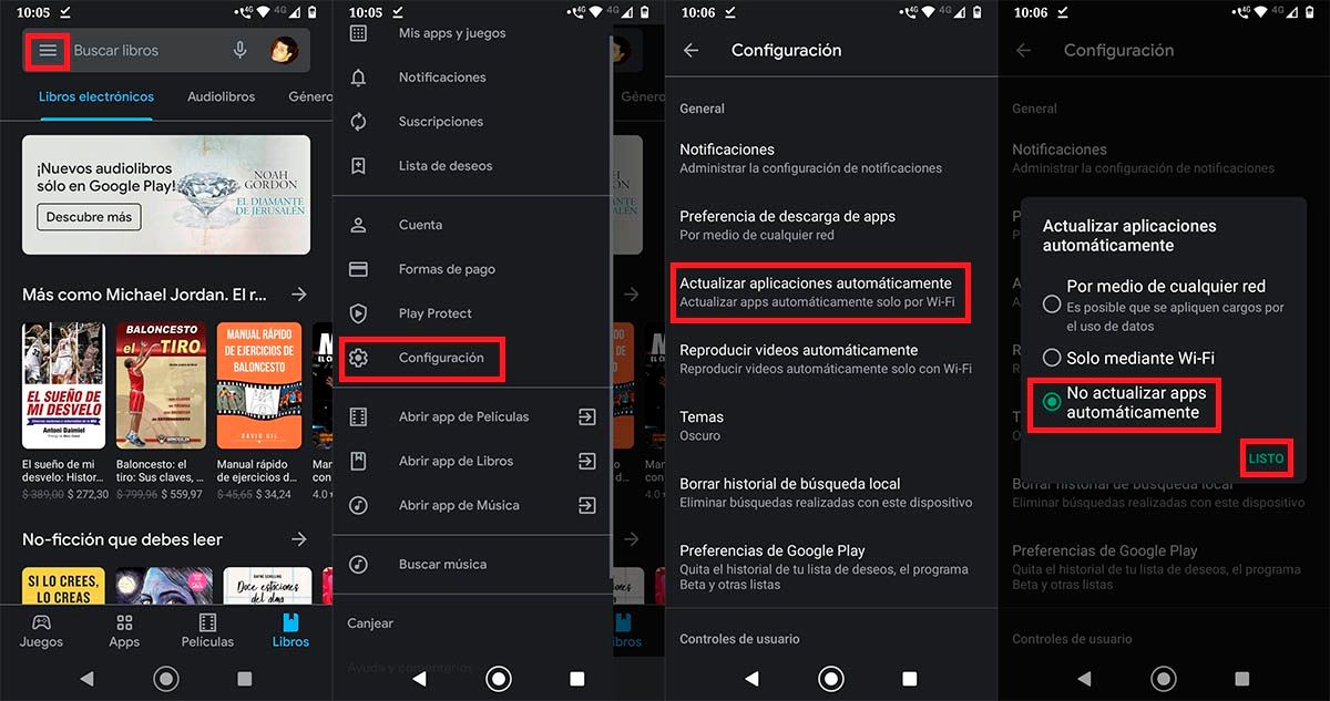 Desactivar actualizaciones automaticas Android
