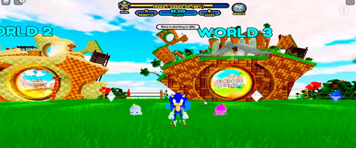 Desbloquear World 3 Sonic Speed Simulator