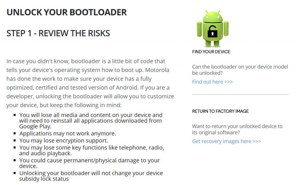 Desbloquear bootloader Moto G 2015