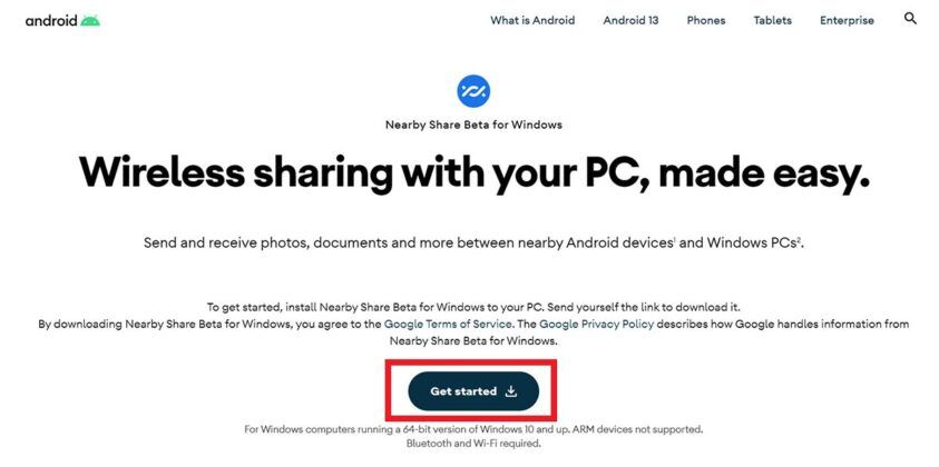 Descargar Nearby Share en Windows