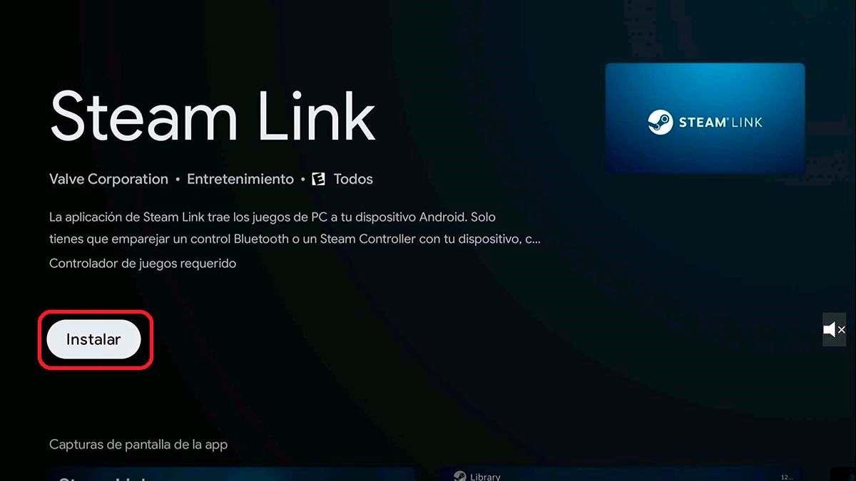 Descargar Steam Link Android TV