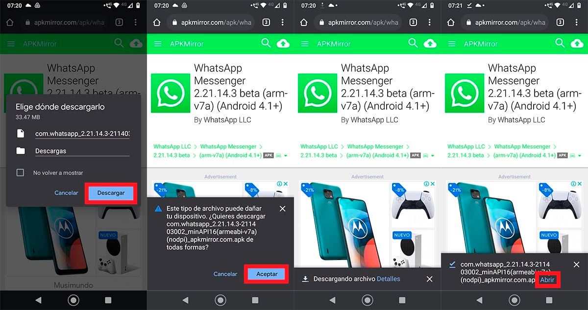 Descargar WhatsApp Beta APK Android