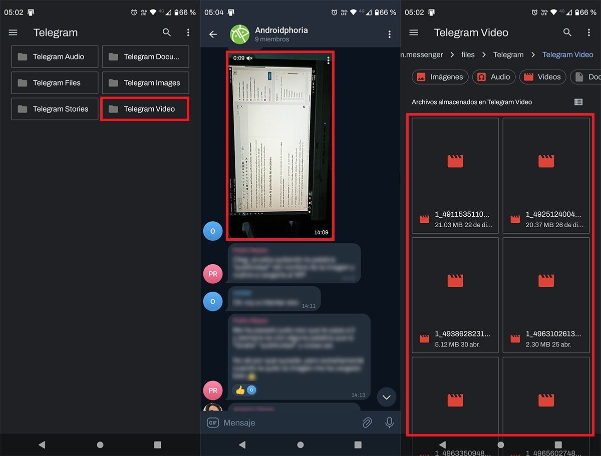 Descargar el video de Telegram en el movil