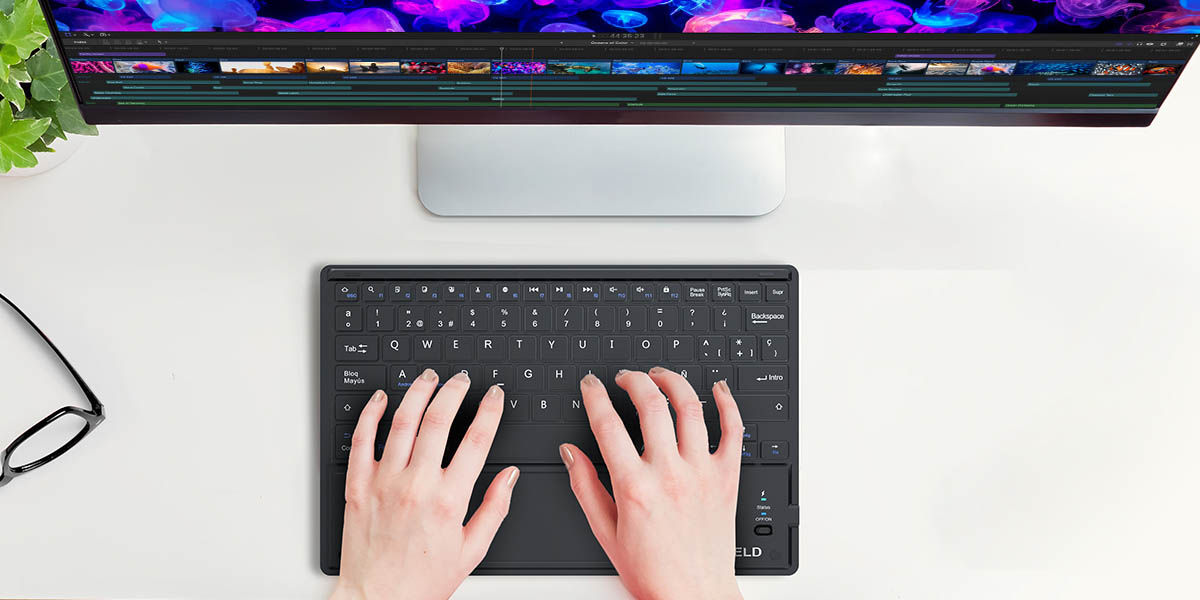 Diafield 1byone Ultra teclado bluetooth ultra ligero basico economico para android tv fire tv