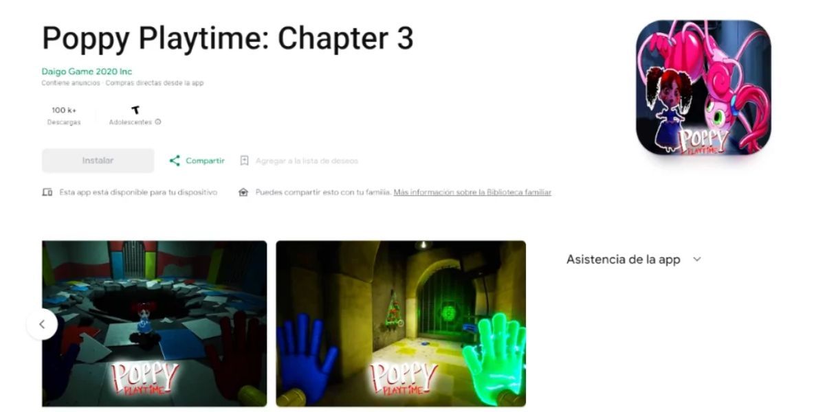 Poppy Playtime Chapter 3 aún no es oficial en Android y cualquier versión que encuentres es una simple copia