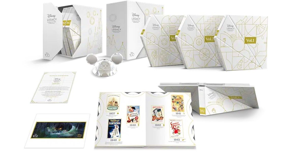 Disney Legacy Animated Film Collection una coleccion de 100 peliculas animadas en Blu-Ray que cuesta 1500 $