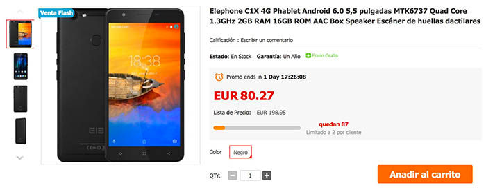 Elephone C1X oferta barato