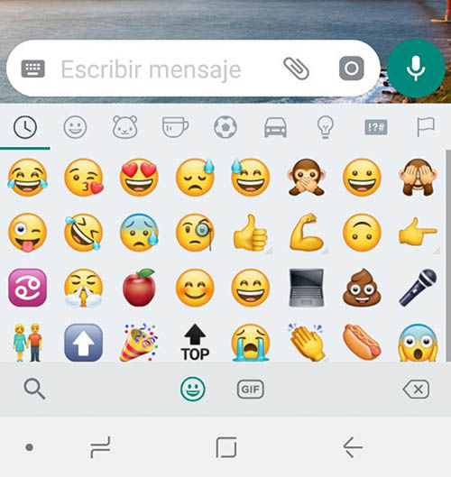 Emojis teclado de WhatsApp