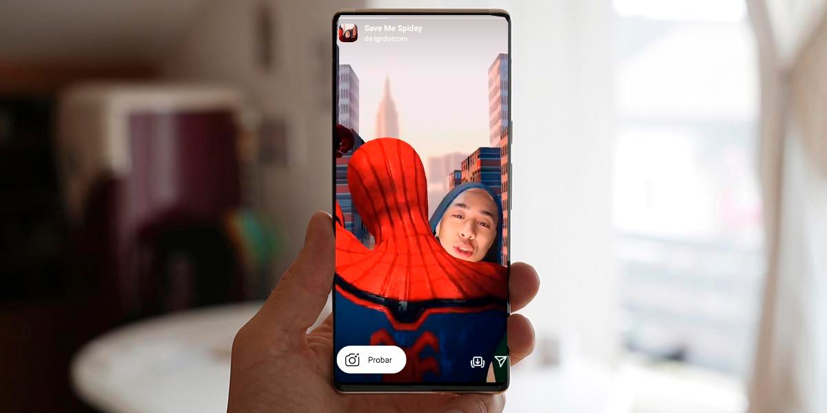 Encontrar filtro de Spider Man en Instagram viral TikTok