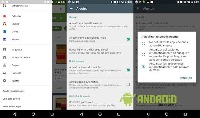 Evitar instalar aplicaciones automáticamente en Android