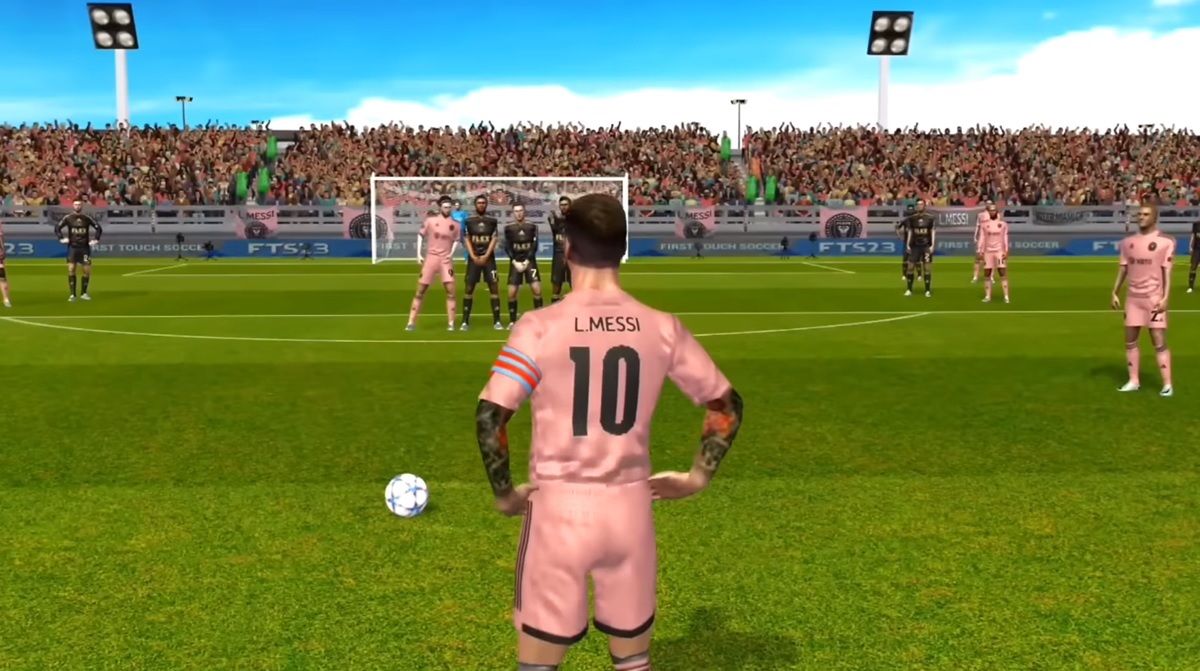 FTS 23 24 el juego de futbol para android que tiene a messi en el inter de miami