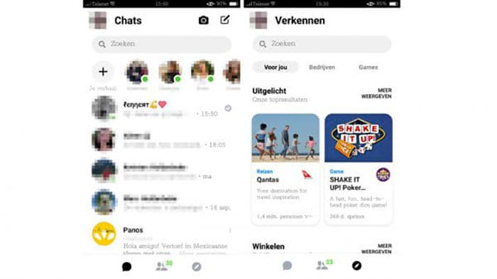 Facebook Messenger nueva interfaz