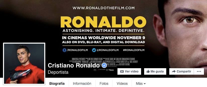 Facebook quiere que Cristiano Ronaldo gane el Balón de Oro