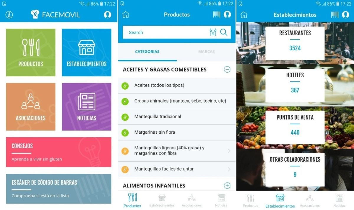 Facemovil la app para los celiacos de España