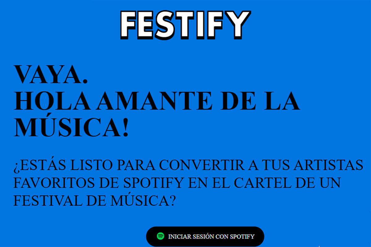 Festify: cartel de festival de música