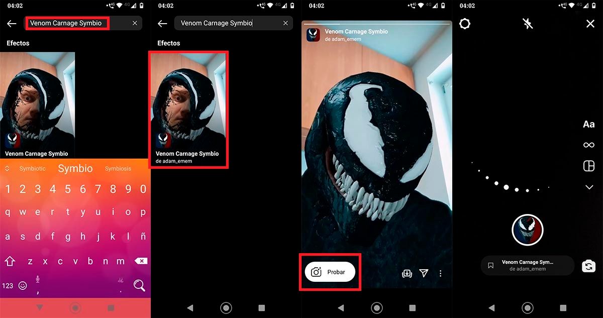 Filtro de Venom para Instagram