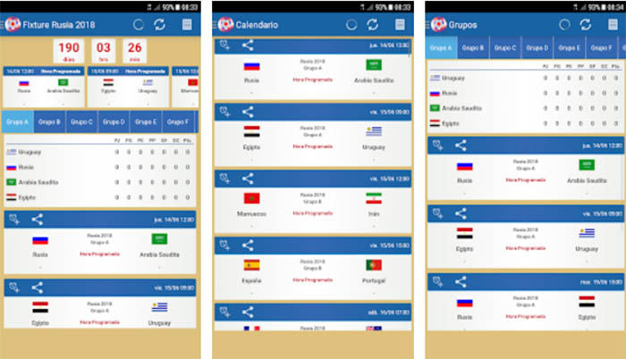 Fixture Rusia 2018 Android