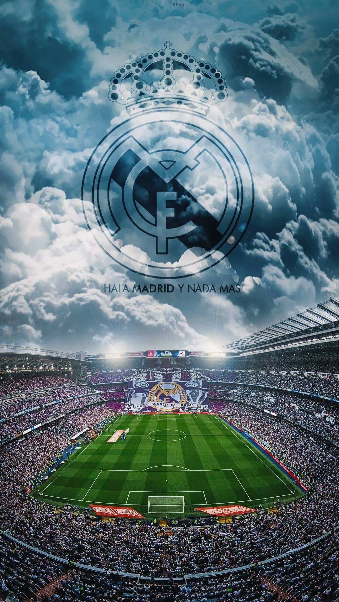 Fondo de pantalla estadio Real Madrid en el cielo
