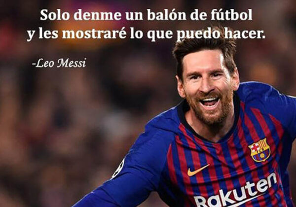 Foto de Messi con frase