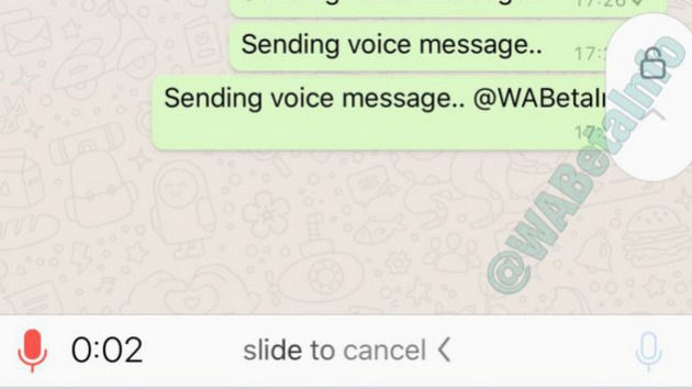 Funcion nota voz WhatsApp