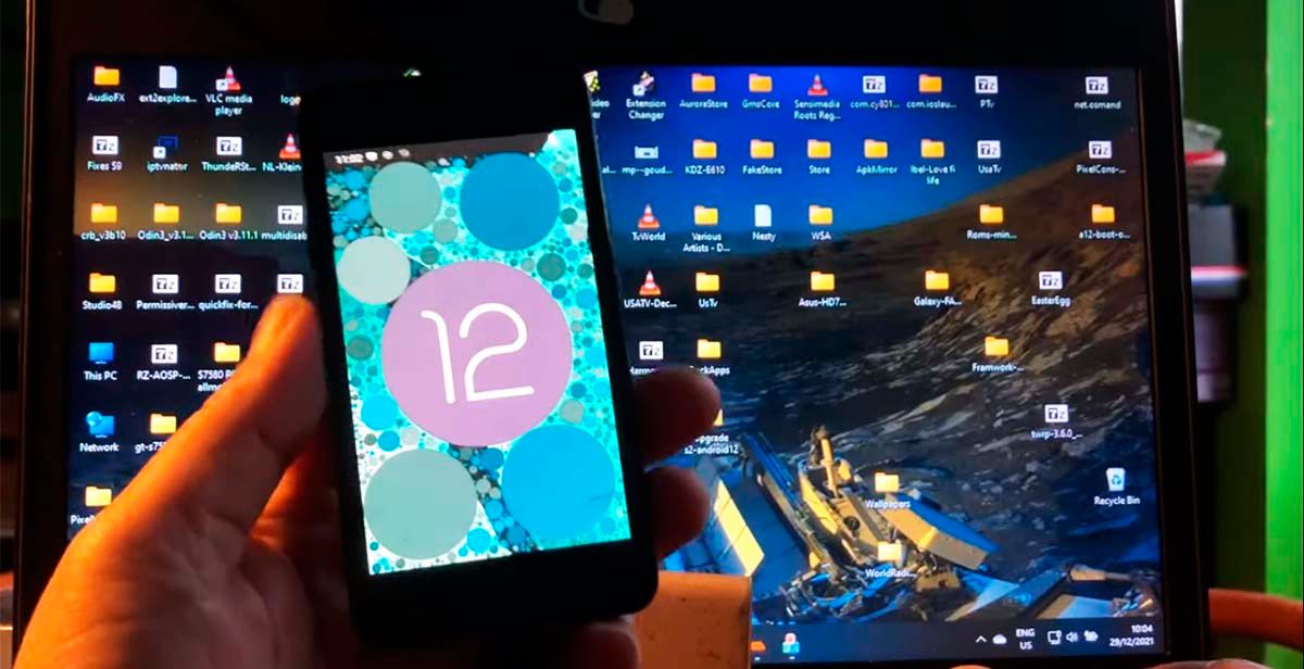 Galaxy S2 puede usar Android 12