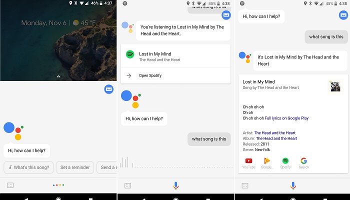 Google Assistant reconocer canciones