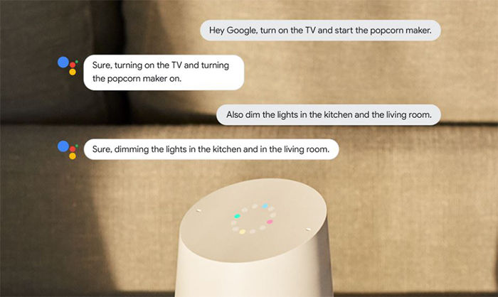 Google Home hablando fluidamente