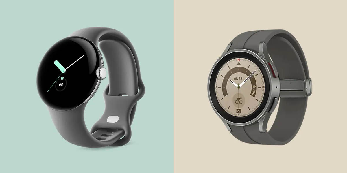 Google Pixel Watch versus Samsung Galaxy Watch 5 comparativa diseños pantalla