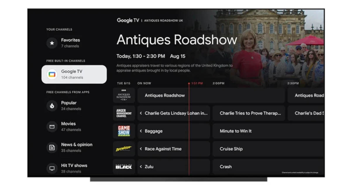 Google TV agrega 25 canales gratis nuevos