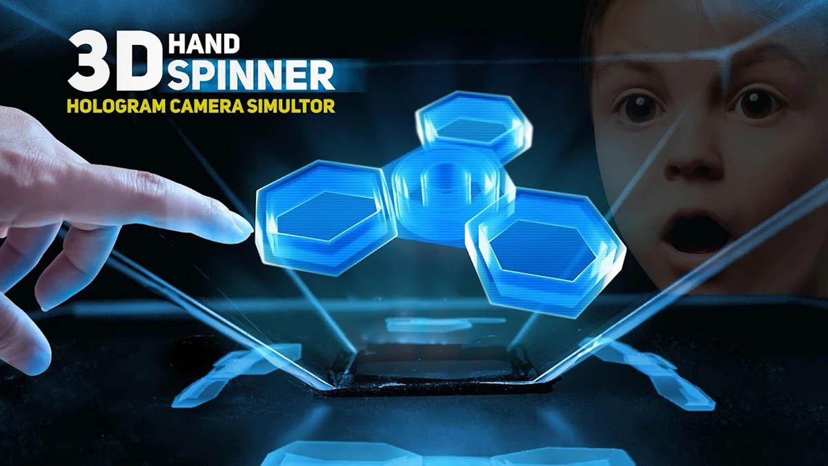 Hand Spinner 3d Hologram Pyramid