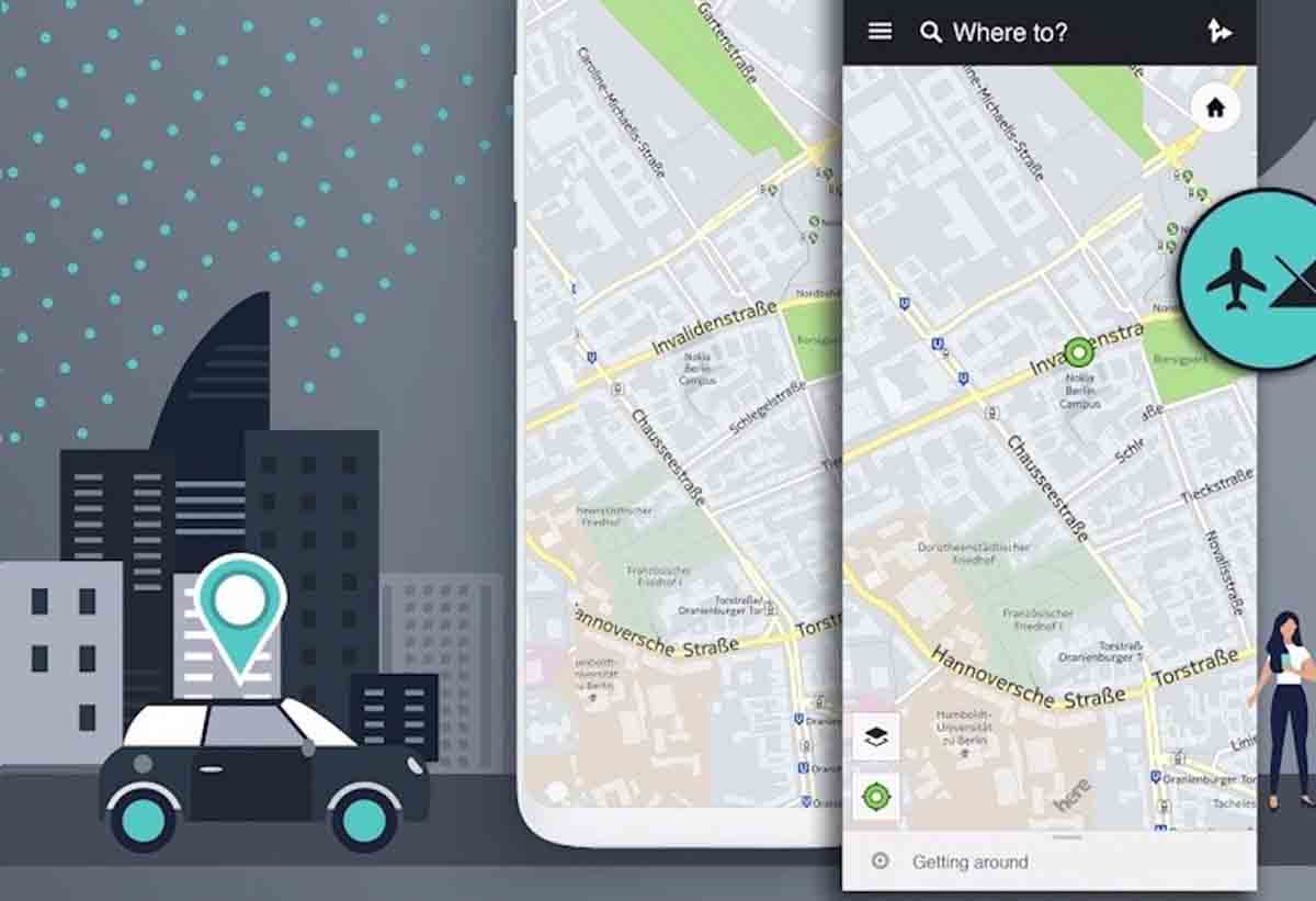 Here WeGo app alternativa a Google Maps