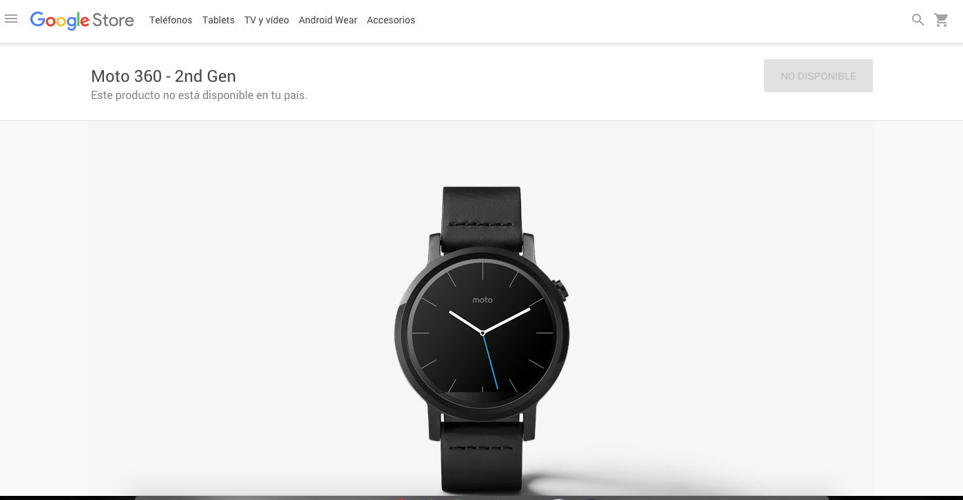 Huawei Watch y Moto 360 2ª Gen en Google Store