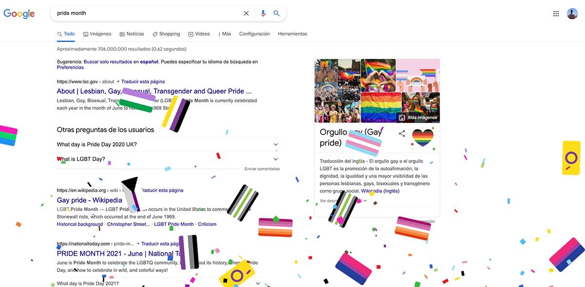 Huevo pascua mes del orgullo Google
