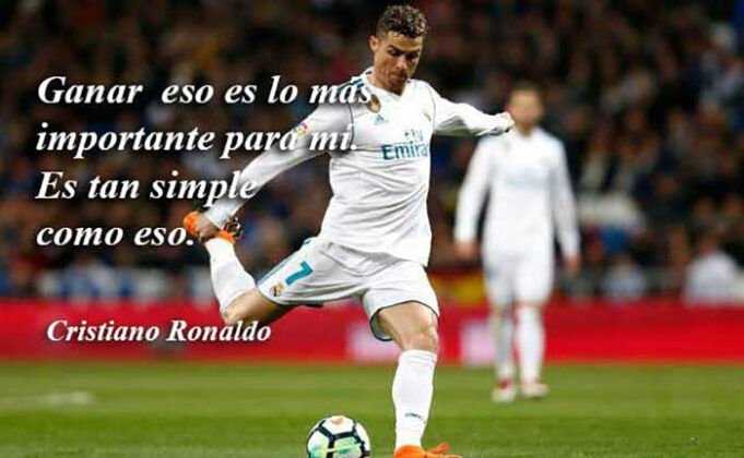 Imagen de Cristiano Ronaldo con frase