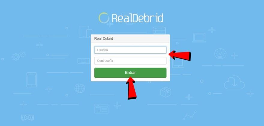 Inicia sesion con tu cuenta Real-Debrid